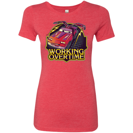 T-Shirts Vintage Red / Small Working Overtime Women's Triblend T-Shirt