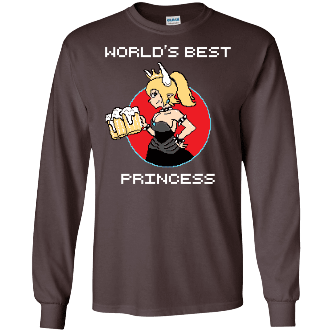 T-Shirts Dark Chocolate / S World's Best Princess Men's Long Sleeve T-Shirt