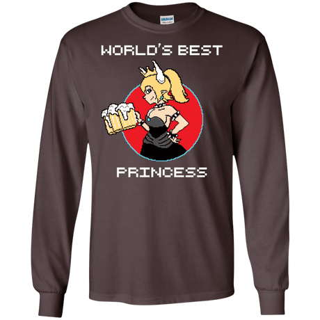 T-Shirts Dark Chocolate / S World's Best Princess Men's Long Sleeve T-Shirt