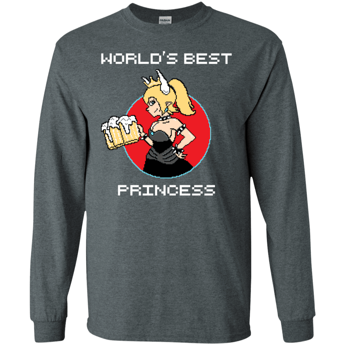 T-Shirts Dark Heather / S World's Best Princess Men's Long Sleeve T-Shirt