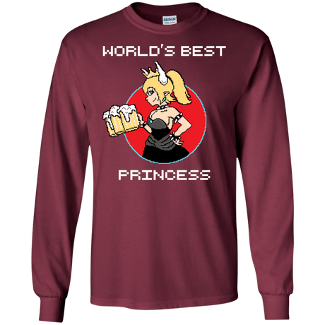 T-Shirts Maroon / S World's Best Princess Men's Long Sleeve T-Shirt