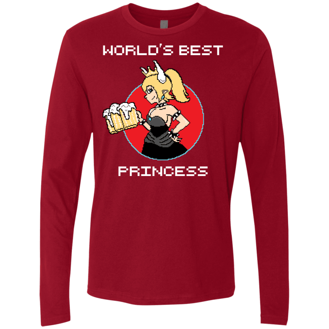 T-Shirts Cardinal / S World's Best Princess Men's Premium Long Sleeve