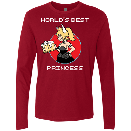 T-Shirts Cardinal / S World's Best Princess Men's Premium Long Sleeve