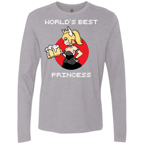 T-Shirts Heather Grey / S World's Best Princess Men's Premium Long Sleeve