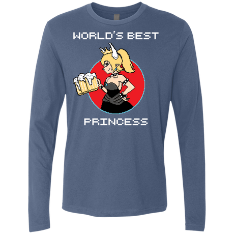 T-Shirts Indigo / S World's Best Princess Men's Premium Long Sleeve