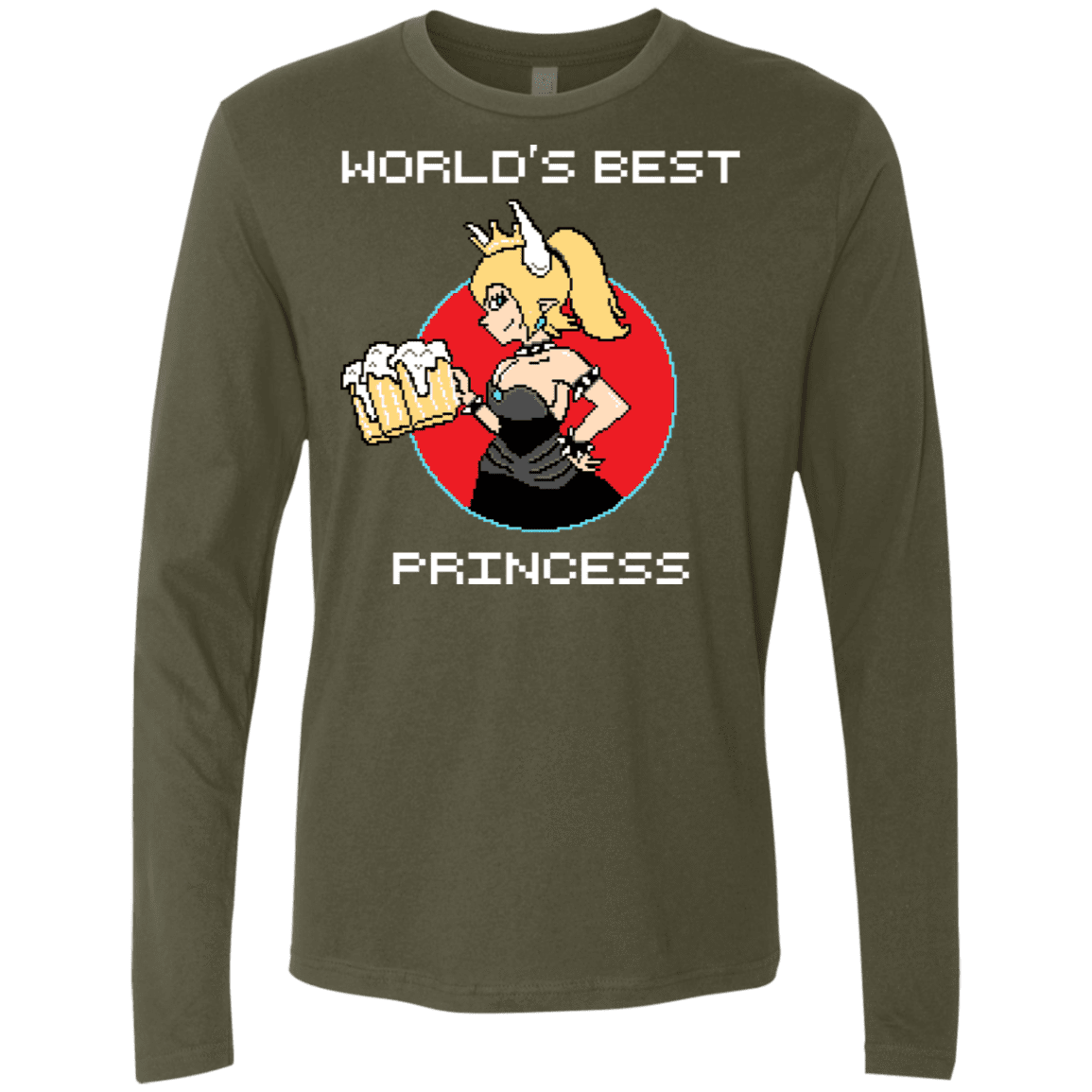 T-Shirts Military Green / S World's Best Princess Men's Premium Long Sleeve