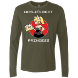 T-Shirts Military Green / S World's Best Princess Men's Premium Long Sleeve