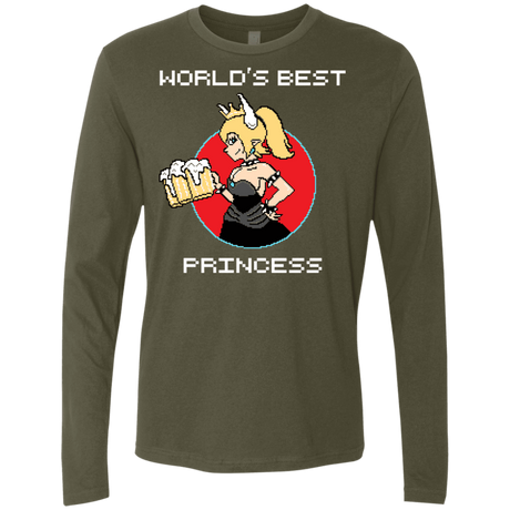 T-Shirts Military Green / S World's Best Princess Men's Premium Long Sleeve