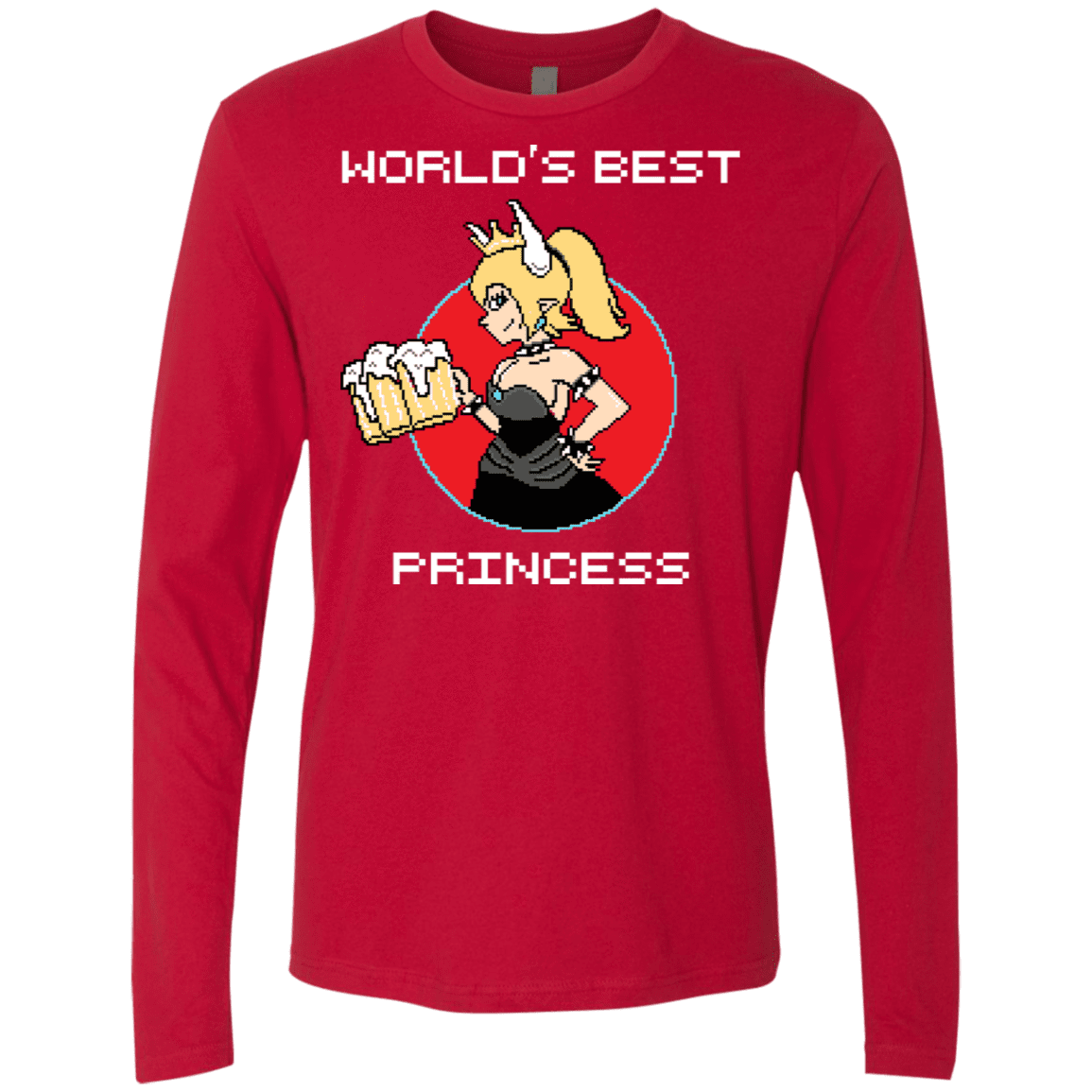 T-Shirts Red / S World's Best Princess Men's Premium Long Sleeve