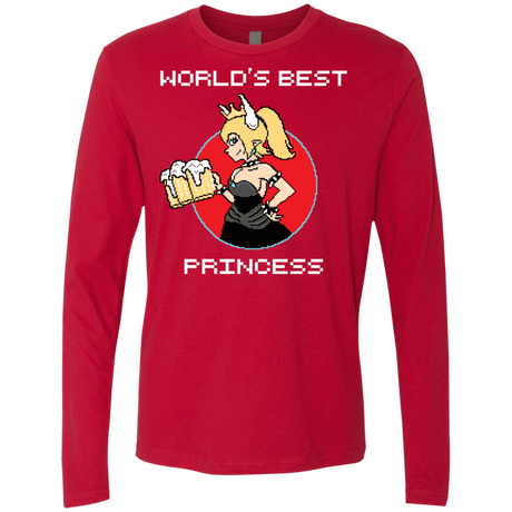 T-Shirts Red / S World's Best Princess Men's Premium Long Sleeve