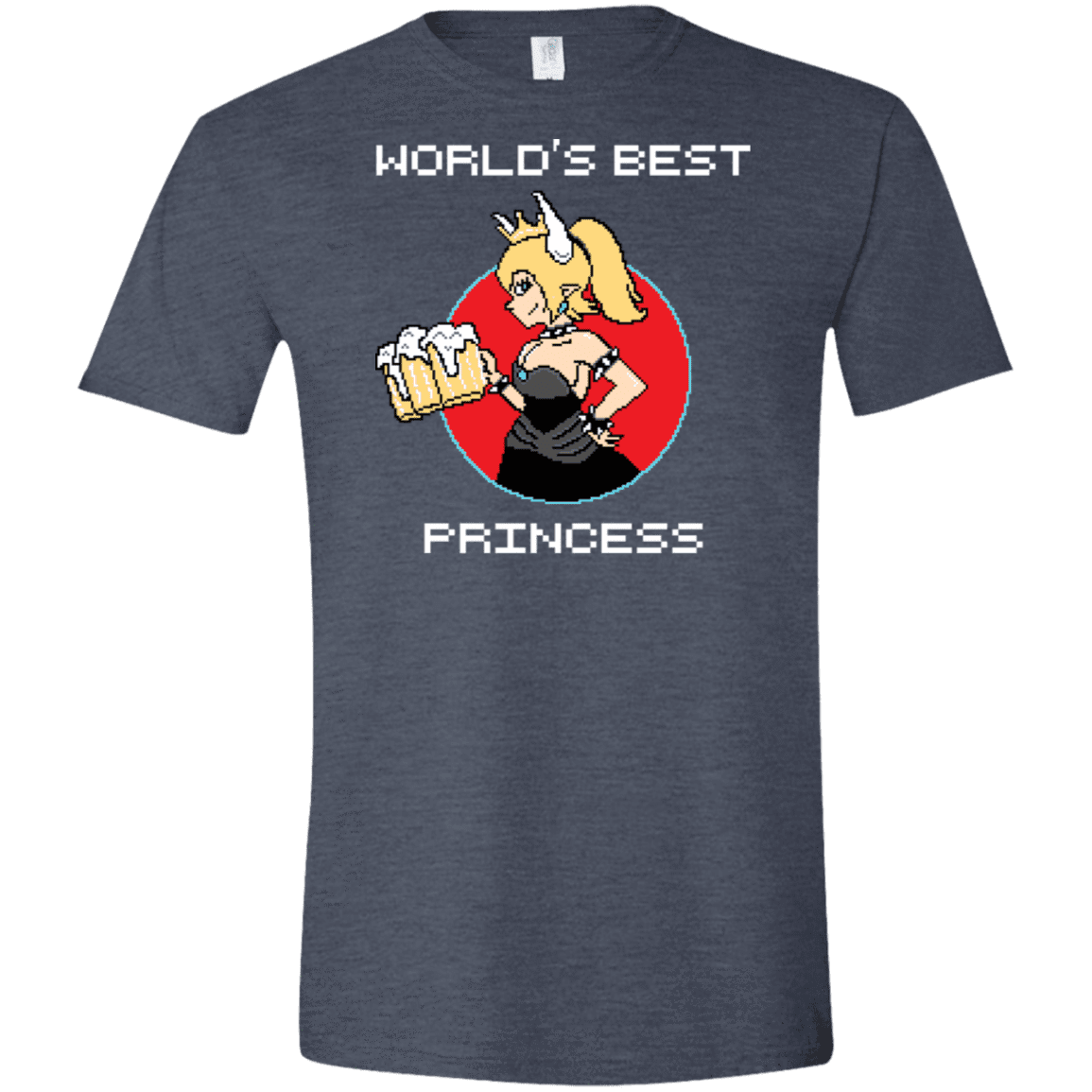 T-Shirts Heather Navy / S World's Best Princess Men's Semi-Fitted Softstyle