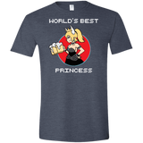 T-Shirts Heather Navy / S World's Best Princess Men's Semi-Fitted Softstyle