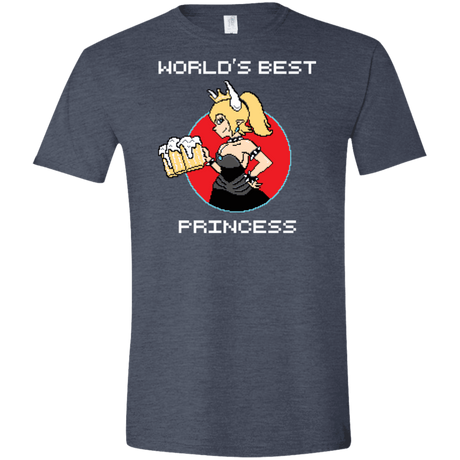 T-Shirts Heather Navy / S World's Best Princess Men's Semi-Fitted Softstyle