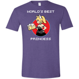 T-Shirts Heather Purple / S World's Best Princess Men's Semi-Fitted Softstyle