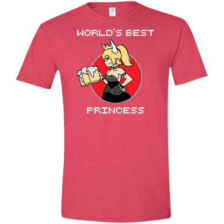 T-Shirts Heather Red / S World's Best Princess Men's Semi-Fitted Softstyle