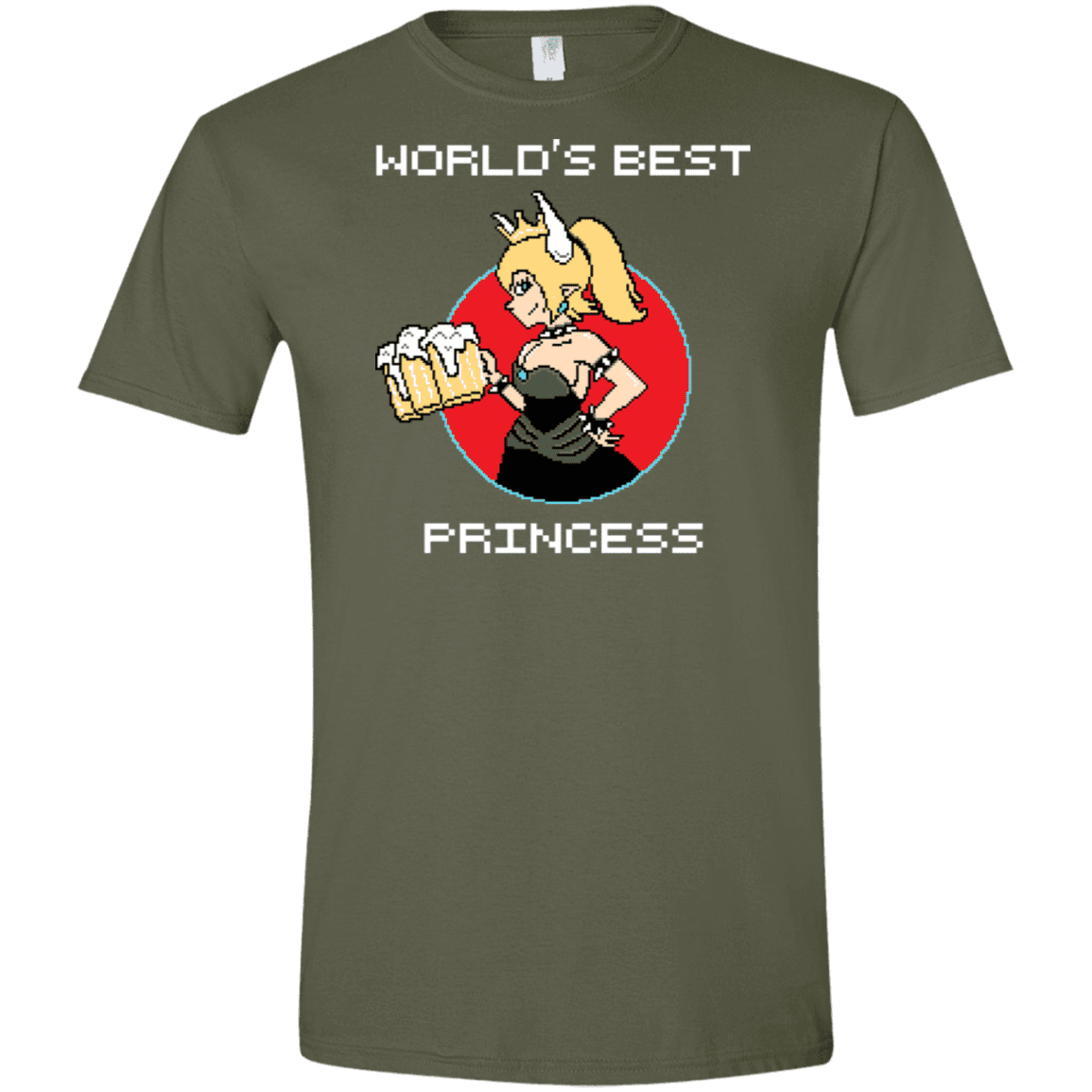 T-Shirts Military Green / S World's Best Princess Men's Semi-Fitted Softstyle