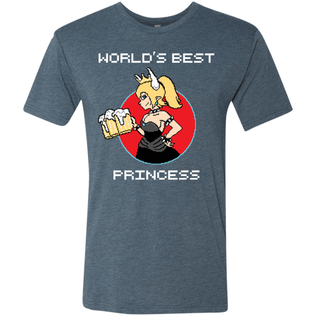 T-Shirts Indigo / S World's Best Princess Men's Triblend T-Shirt