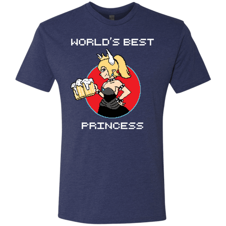 T-Shirts Vintage Navy / S World's Best Princess Men's Triblend T-Shirt