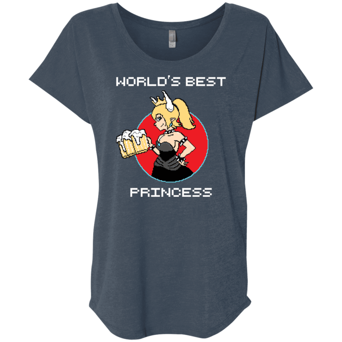 T-Shirts Indigo / X-Small World's Best Princess Triblend Dolman Sleeve