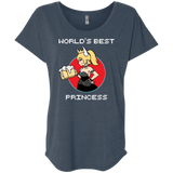 T-Shirts Indigo / X-Small World's Best Princess Triblend Dolman Sleeve