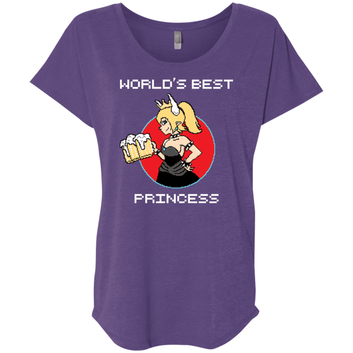 T-Shirts Purple Rush / X-Small World's Best Princess Triblend Dolman Sleeve