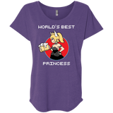 T-Shirts Purple Rush / X-Small World's Best Princess Triblend Dolman Sleeve