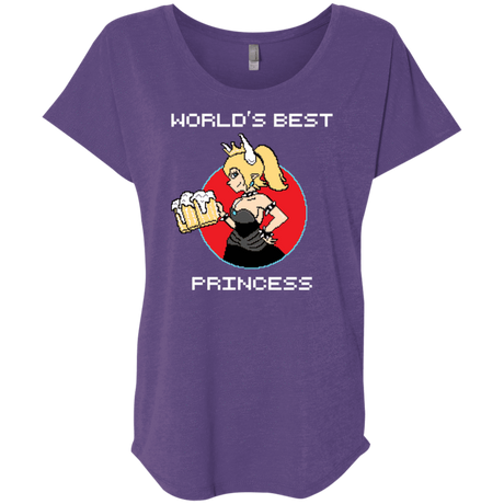 T-Shirts Purple Rush / X-Small World's Best Princess Triblend Dolman Sleeve