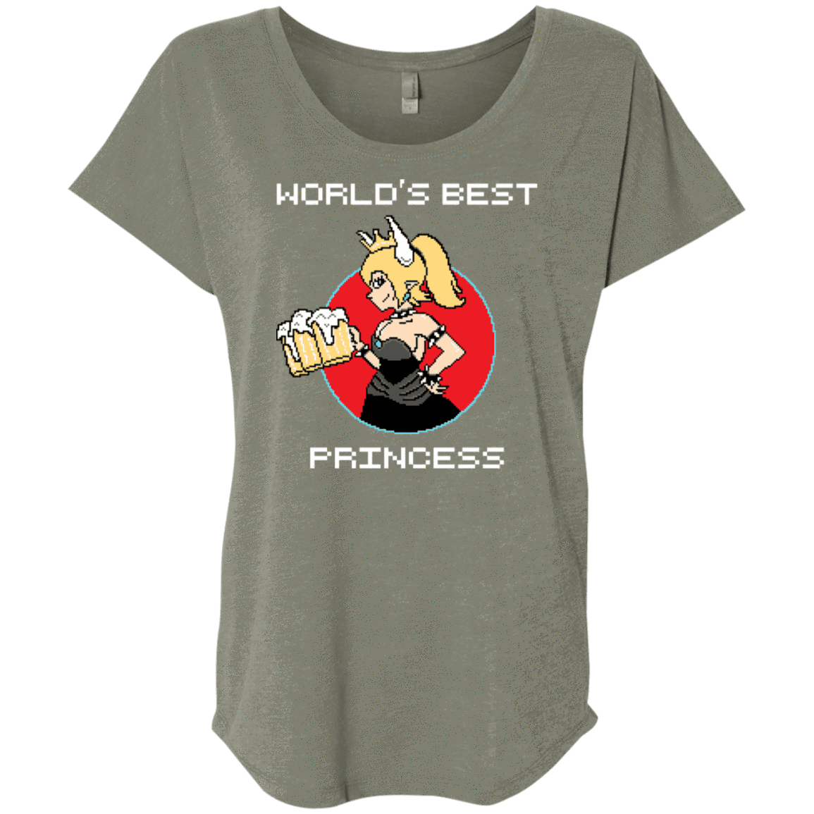 T-Shirts Venetian Grey / X-Small World's Best Princess Triblend Dolman Sleeve