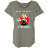 T-Shirts Venetian Grey / X-Small World's Best Princess Triblend Dolman Sleeve