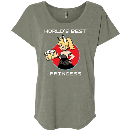 T-Shirts Venetian Grey / X-Small World's Best Princess Triblend Dolman Sleeve