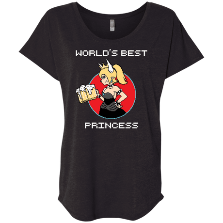 T-Shirts Vintage Black / X-Small World's Best Princess Triblend Dolman Sleeve