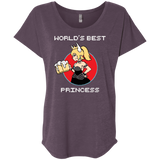 T-Shirts Vintage Purple / X-Small World's Best Princess Triblend Dolman Sleeve