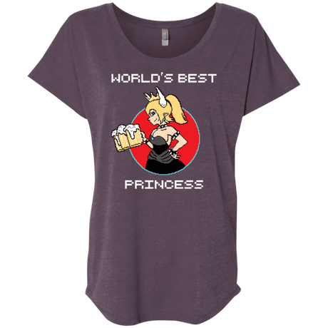 T-Shirts Vintage Purple / X-Small World's Best Princess Triblend Dolman Sleeve