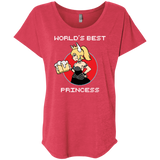 T-Shirts Vintage Red / X-Small World's Best Princess Triblend Dolman Sleeve