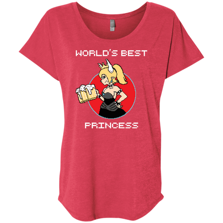 T-Shirts Vintage Red / X-Small World's Best Princess Triblend Dolman Sleeve