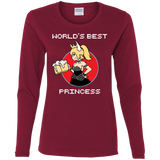 T-Shirts Cardinal / S World's Best Princess Women's Long Sleeve T-Shirt