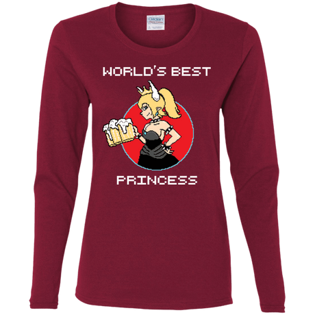 T-Shirts Cardinal / S World's Best Princess Women's Long Sleeve T-Shirt