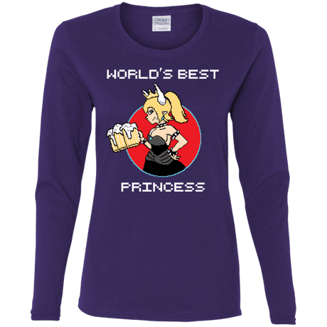 T-Shirts Purple / S World's Best Princess Women's Long Sleeve T-Shirt