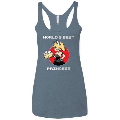 T-Shirts Indigo / X-Small World's Best Princess Women's Triblend Racerback Tank