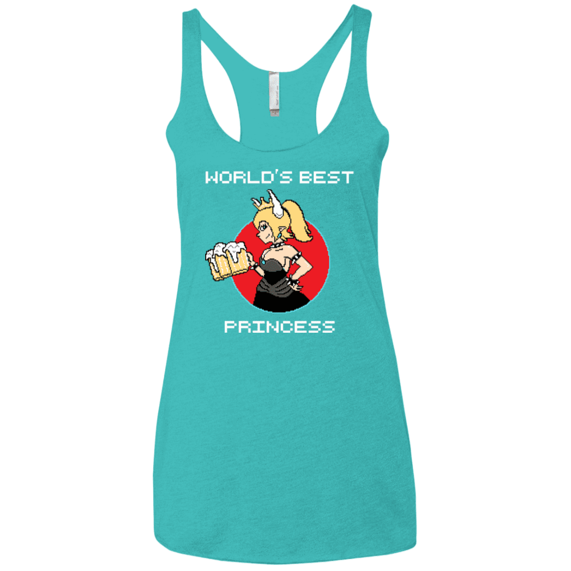 T-Shirts Tahiti Blue / X-Small World's Best Princess Women's Triblend Racerback Tank