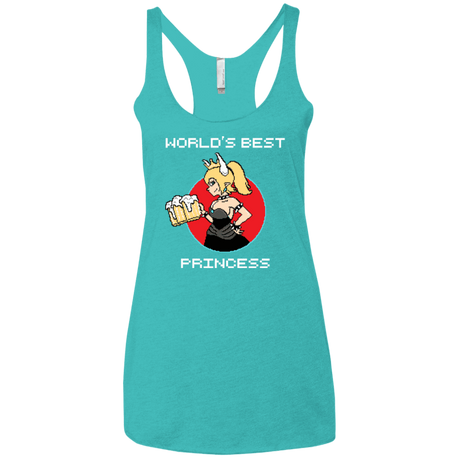 T-Shirts Tahiti Blue / X-Small World's Best Princess Women's Triblend Racerback Tank