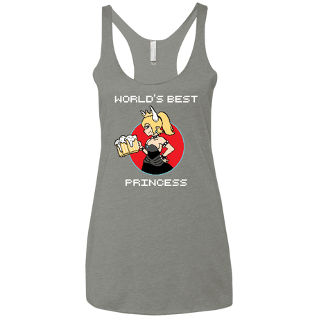 T-Shirts Venetian Grey / X-Small World's Best Princess Women's Triblend Racerback Tank