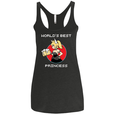 T-Shirts Vintage Black / X-Small World's Best Princess Women's Triblend Racerback Tank