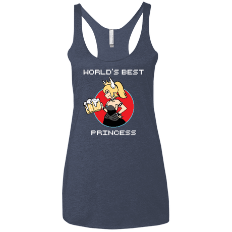 T-Shirts Vintage Navy / X-Small World's Best Princess Women's Triblend Racerback Tank