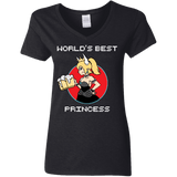 T-Shirts Black / S World's Best Princess Women's V-Neck T-Shirt