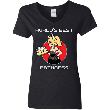 T-Shirts Black / S World's Best Princess Women's V-Neck T-Shirt