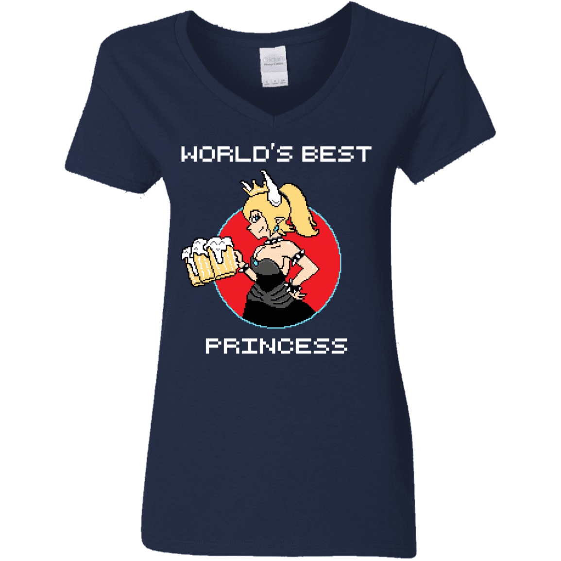 T-Shirts Navy / S World's Best Princess Women's V-Neck T-Shirt