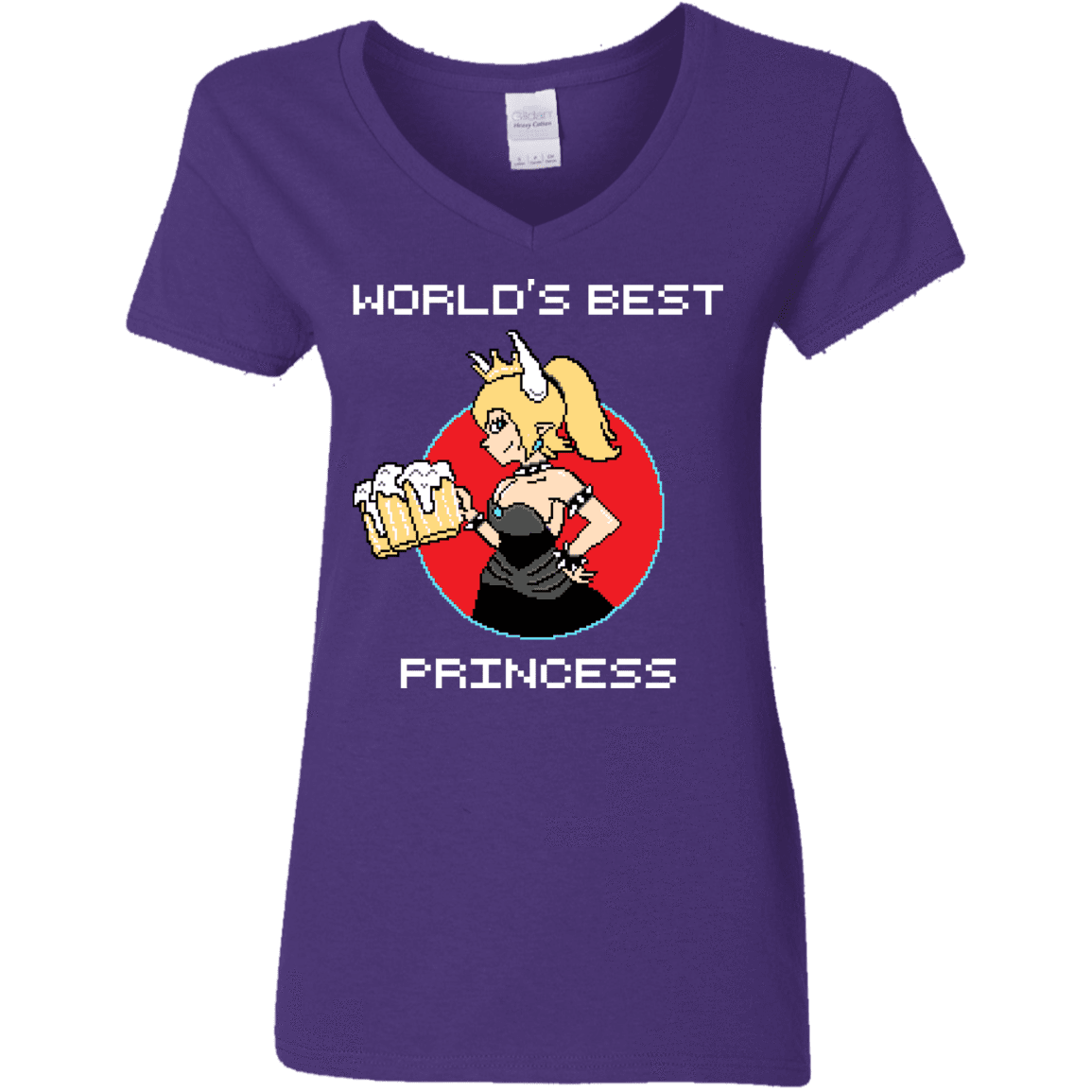 T-Shirts Purple / S World's Best Princess Women's V-Neck T-Shirt