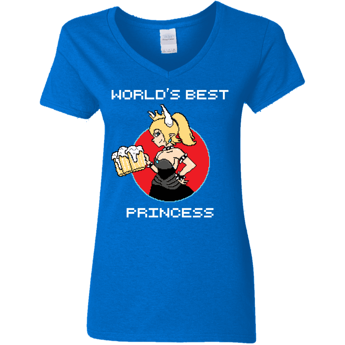 T-Shirts Royal / S World's Best Princess Women's V-Neck T-Shirt