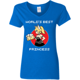 T-Shirts Royal / S World's Best Princess Women's V-Neck T-Shirt